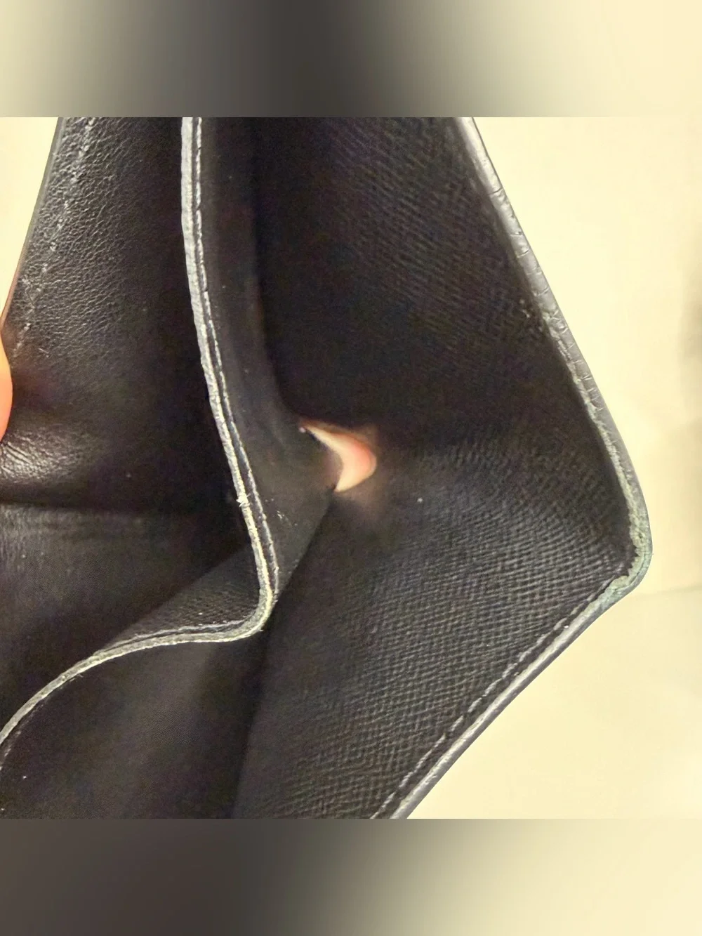 Authentic Louis Vuitton Black Epi Leather Bi-Fold Wallet